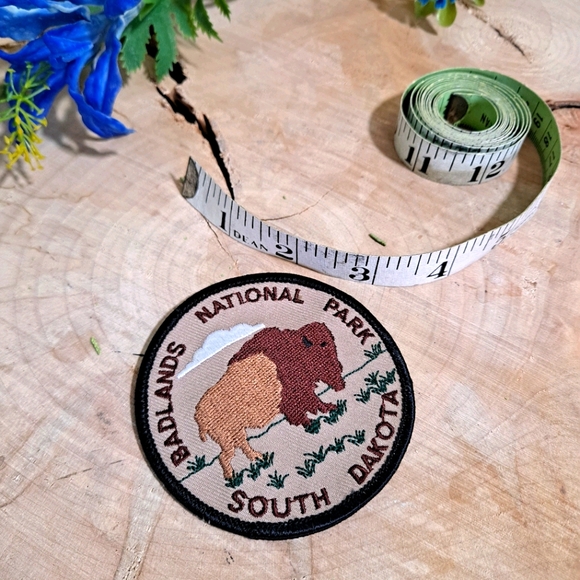 Vintage bison patch Badlands National Park SD